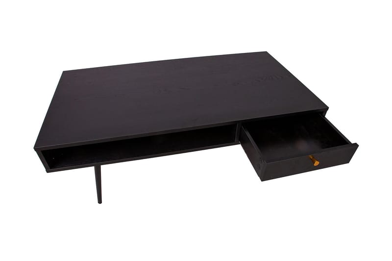 Luxem Soffbord 115 cm med Förvaring Låda + Hylla - Svart/Koppar - Möbler - Bord & matgrupp - Soffbord - Soffbord med förvaring