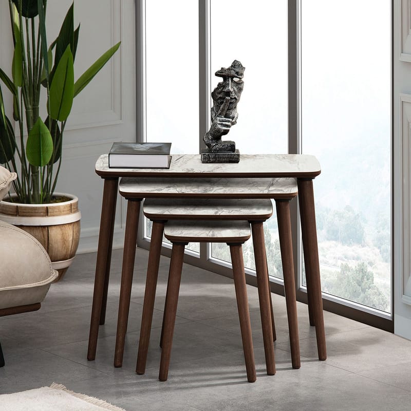 Lyvenn Satsbord 70 cm - Vit - Möbler - Bord & matgrupp - Soffbord - Kistbord