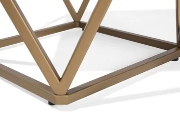 Malibu Kvadratiskt Soffbord 80 cm i Marmor med Metallstativ - Vit - Möbler - Bord & matgrupp - Soffbord