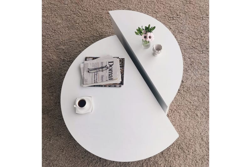 Malling Soffbord 90x30x90 cm Oval - Vit - Möbler - Bord & matgrupp - Soffbord