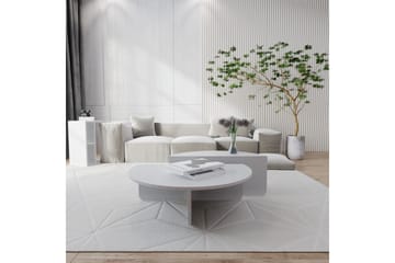 Malling Soffbord 90x30x90 cm Oval - Vit - Möbler - Bord & matgrupp - Soffbord