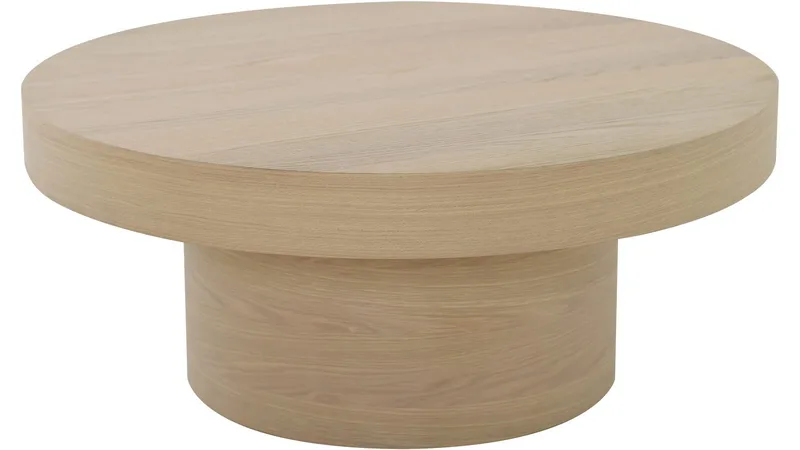 Soffbord Malvik 41 cm / Ø98 cm, Vitpigmenterad ek