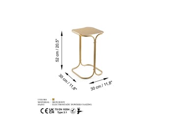 Mamta Kvadratiskt Soffbord 30 cm i Metall - Mässingsguld - Möbler - Bord & matgrupp - Soffbord