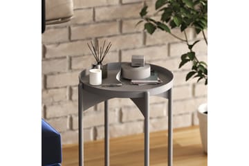 Mamta Runt Soffbord Brickbord 44 cm i Metall - Grå - Möbler - Bord & matgrupp - Soffbord