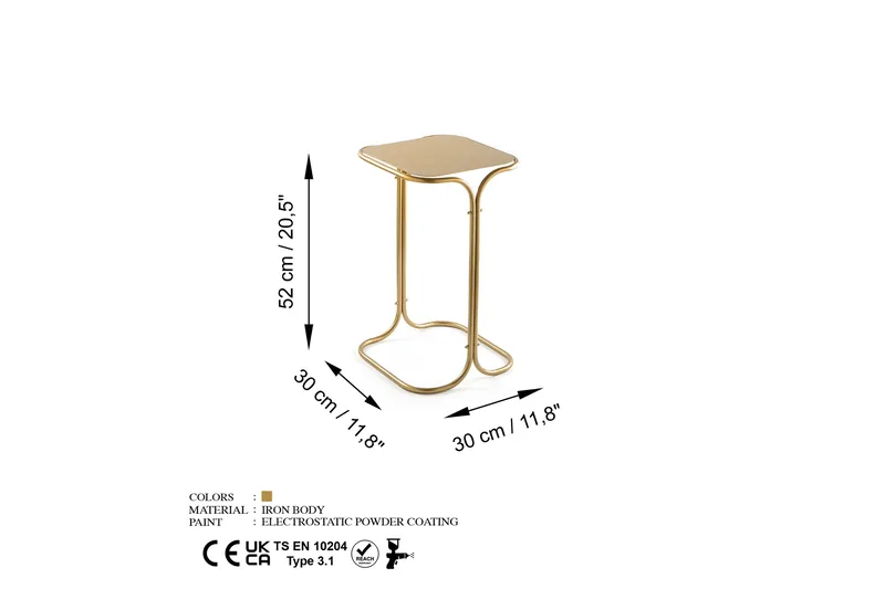Mamta Soffbord 30 cm - Guld - Möbler - Bord & matgrupp - Soffbord