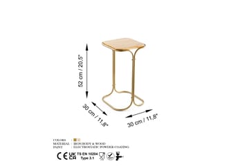 Mamta Soffbord 30 cm - Guld/Natural - Möbler - Bord & matgrupp - Soffbord