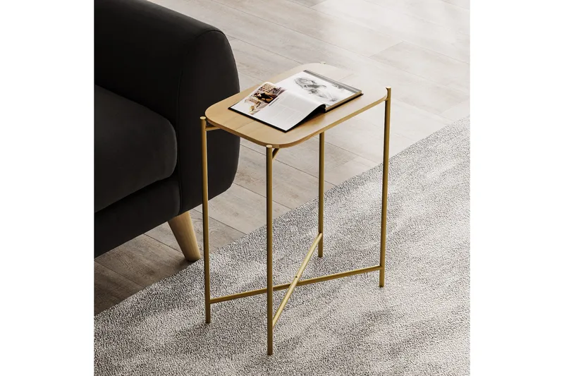 Mamta Soffbord 40 cm - Guld/Natural - Möbler - Bord & matgrupp - Soffbord