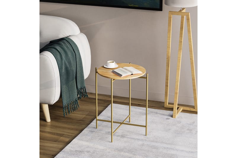 Mamta Soffbord 46 cm - Guld/Natural - Möbler - Bord & matgrupp - Soffbord