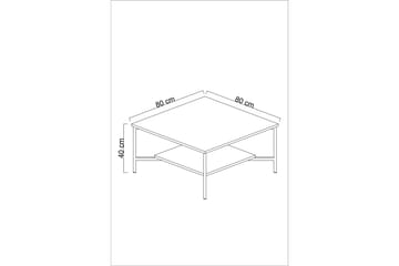 Soffbord Manchan 80 cm - Antracit/Svart - Möbler - Bord & matgrupp - Soffbord