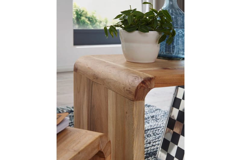 Mancheno Satsbord 36 cm 2 Bord - Akacia - Möbler - Bord & matgrupp - Soffbord