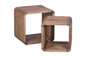 Mancheno Satsbord 36 cm 2 Bord - Akacia - Möbler - Bord & matgrupp - Soffbord