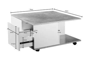 Marchall Soffbord 70 cm - Vit - Möbler - Bord & matgrupp - Soffbord