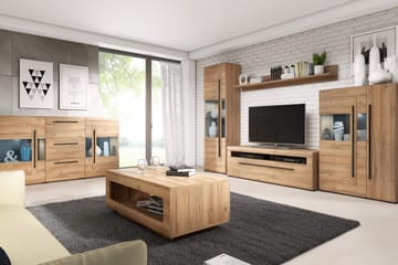 Maricruz Soffbord 110 cm med Förvaring Hylla - Trä/Natur - Möbler - Bord & matgrupp - Soffbord