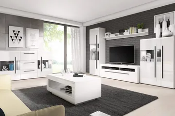 Maricruz Soffbord 110 cm med Förvaring Hylla - Vit - Möbler - Bord & matgrupp - Soffbord - Soffbord med förvaring