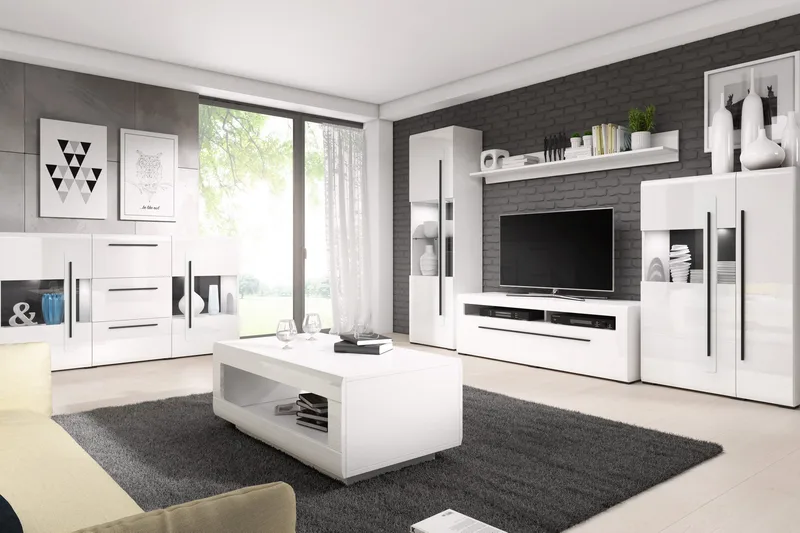 Maricruz Soffbord 110 cm med Förvaring Hylla - Vit - Möbler - Bord & matgrupp - Soffbord - Soffbord med förvaring