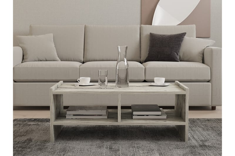 Soffbord Marokopa 90 cm - Vit marmor - Möbler - Bord & matgrupp - Soffbord