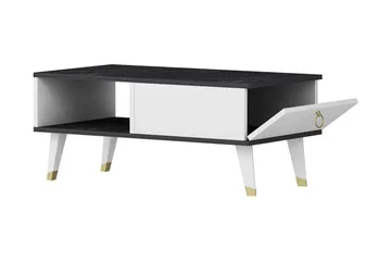 Marteby Soffbord 90x42,4x90 cm - Svart/Vit - Möbler - Bord & matgrupp - Soffbord