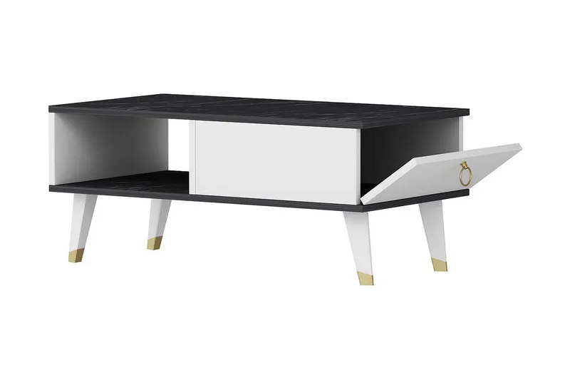 Marteby Soffbord 90x42,4x90 cm - Svart/Vit - Möbler - Bord & matgrupp - Soffbord