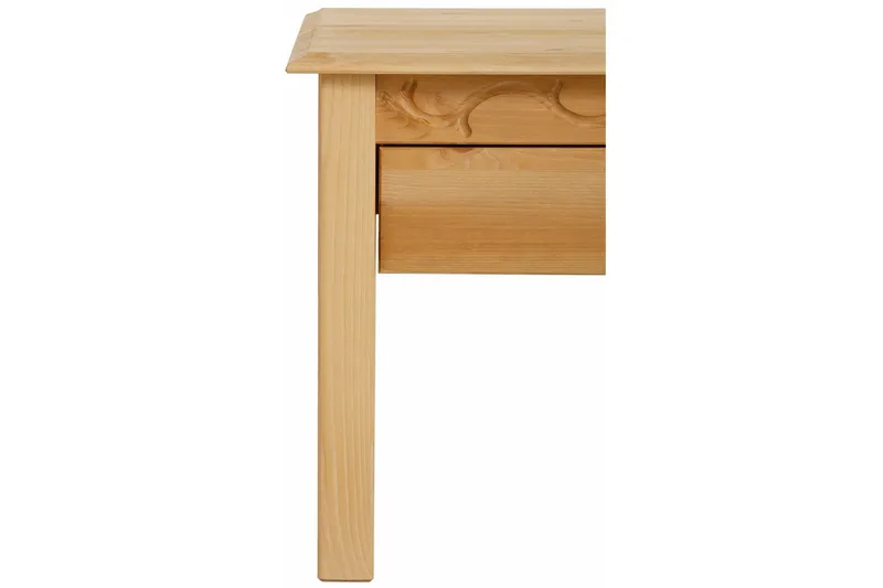 Marzell 60 cm Kvadratiskt Soffbord med Lådor i Massivt Trä - Beige - Möbler - Bord & matgrupp - Soffbord