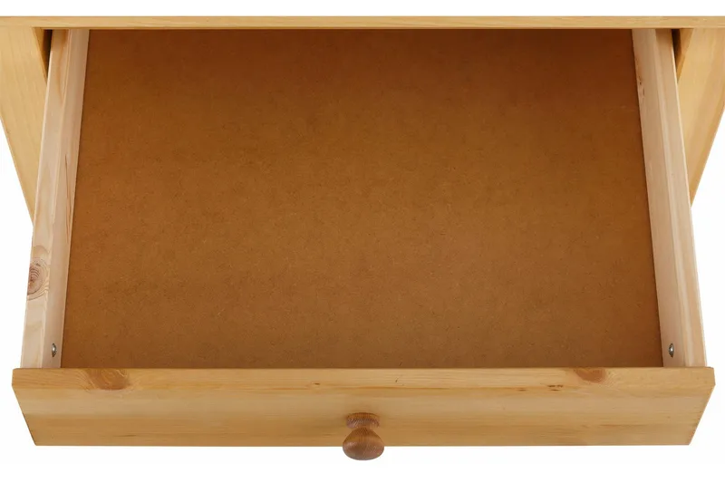 Marzell 60 cm Kvadratiskt Soffbord med Lådor i Massivt Trä - Beige - Möbler - Bord & matgrupp - Soffbord