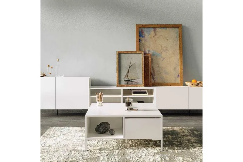 Soffbord Masao Almasi / Vit - Almasi / Vit - Möbler - Bord & matgrupp - Soffbord