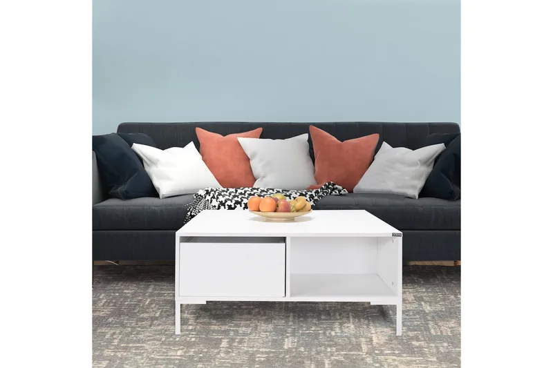 Soffbord Masao Almasi / Vit - Almasi / Vit - Möbler - Bord & matgrupp - Soffbord