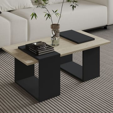 Matris Soffbord 90x37x46,6 cm - Travertine/Anthracite - Möbler - Bord & matgrupp - Soffbord - Soffbord med förvaring