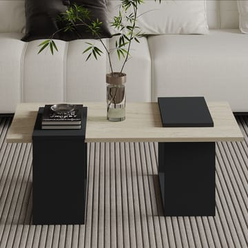 Matris Soffbord 90x37x46,6 cm - Travertine/Anthracite - Möbler - Bord & matgrupp - Soffbord - Soffbord med förvaring
