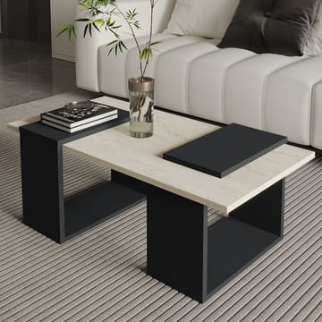 Matris Soffbord 90x37x46,6 cm - Travertine/Anthracite - Möbler - Bord & matgrupp - Soffbord - Soffbord med förvaring