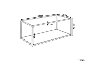 Medora Soffbord 100 cm med Förvaring Hylla - Svart - Möbler - Bord & matgrupp - Soffbord