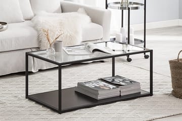 Medora Soffbord 100 cm med Förvaring Hylla - Svart - Möbler - Bord & matgrupp - Soffbord - Soffbord med förvaring