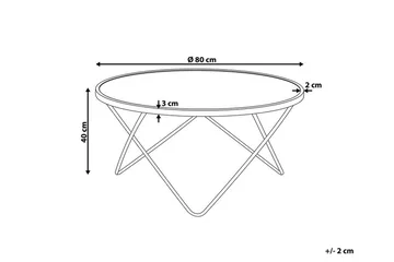 Meerah Soffbord 80 cm Runt - Vit - Möbler - Bord & matgrupp - Soffbord