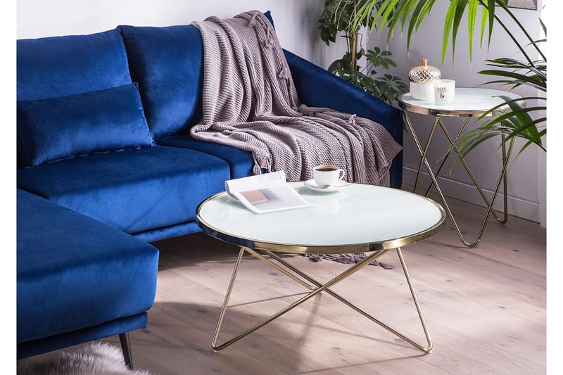 Meerah Soffbord 80 cm Runt - Vit - Möbler - Bord & matgrupp - Soffbord