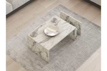 Soffbord Memenil 87 cm - Vit marmor - Möbler - Bord & matgrupp - Soffbord