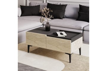 Soffbord Mijara Travertin / Antracit - Natur/Antracit - Möbler - Bord & matgrupp - Soffbord