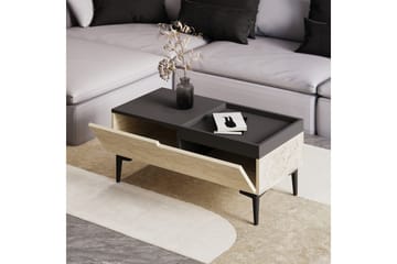 Soffbord Mijara Travertin / Antracit - Natur/Antracit - Möbler - Bord & matgrupp - Soffbord