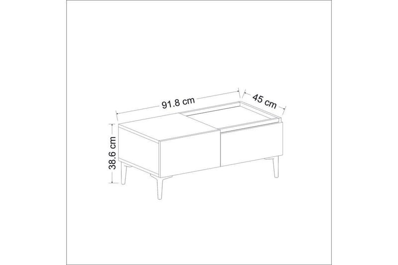 Soffbord Mijara Travertin / Antracit - Natur/Antracit - Möbler - Bord & matgrupp - Soffbord