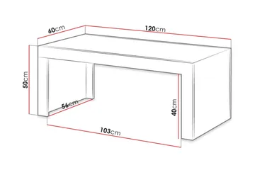 Milias Soffbord 120 cm - Natur/Antracit - Möbler - Bord & matgrupp - Soffbord