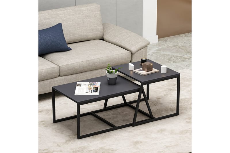 Soffbord Minimal 75x50 cm Svart - Hanah Home - Möbler - Bord & matgrupp - Soffbord