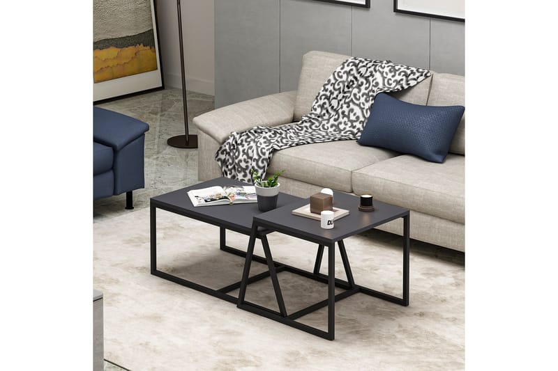 Soffbord Minimal 75x50 cm Svart - Hanah Home - Möbler - Bord & matgrupp - Soffbord