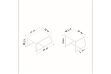 Soffbord Minimal 75x50 cm Vit - Hanah Home - Möbler - Bord & matgrupp - Soffbord