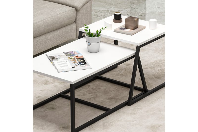 Soffbord Minimal 75x50 cm Vit - Hanah Home - Möbler - Bord & matgrupp - Soffbord