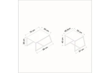 Minimal Soffbord 75x50 cm Vit - Hanah Home - Möbler - Bord & matgrupp - Soffbord