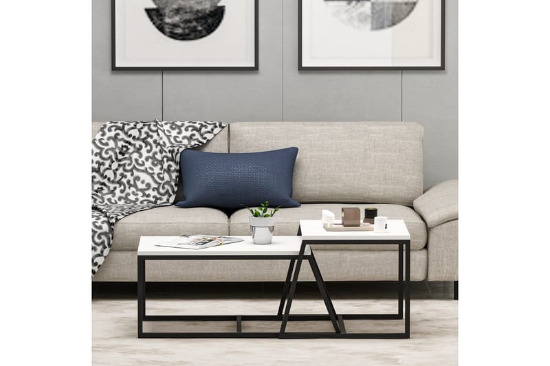 Minimal Soffbord 75x50 cm Vit - Hanah Home - Möbler - Bord & matgrupp - Soffbord