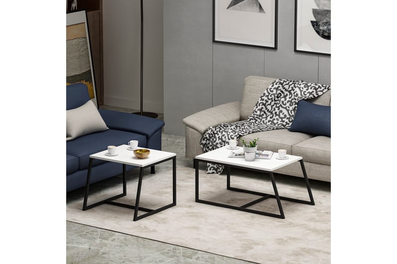 Minimal Soffbord 75x50 cm Vit - Hanah Home - Möbler - Bord & matgrupp - Soffbord