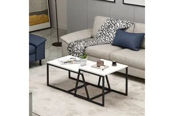 Minimal Soffbord 75x50 cm Vit - Hanah Home - Möbler - Bord & matgrupp - Soffbord