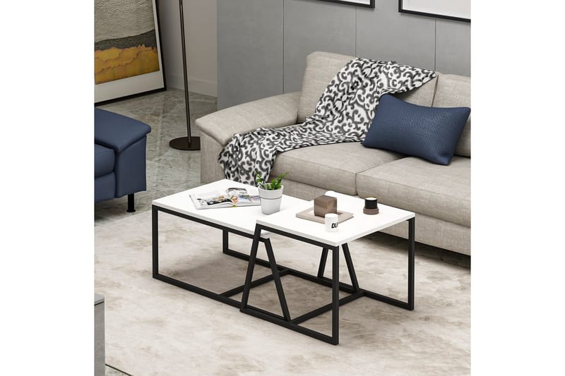 Minimal Soffbord 75x50 cm Vit - Hanah Home - Möbler - Bord & matgrupp - Soffbord