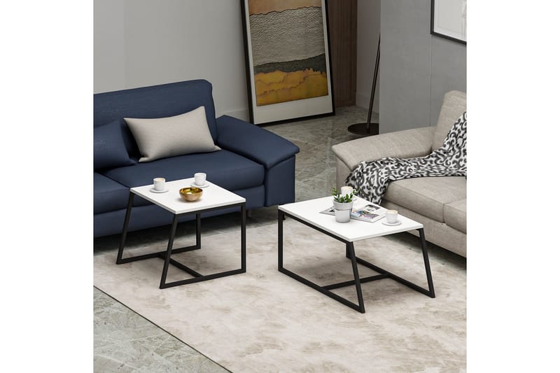 Minimal Soffbord 75x50 cm Vit - Hanah Home - Möbler - Bord & matgrupp - Soffbord