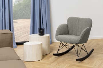 Mirol 33x48 cm Ovalt Soffbord i Sten - Beige - Möbler - Bord & matgrupp - Soffbord