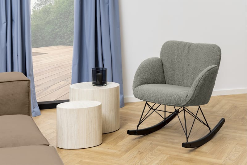 Mirol 33x48 cm Ovalt Soffbord i Sten - Beige - Möbler - Bord & matgrupp - Soffbord